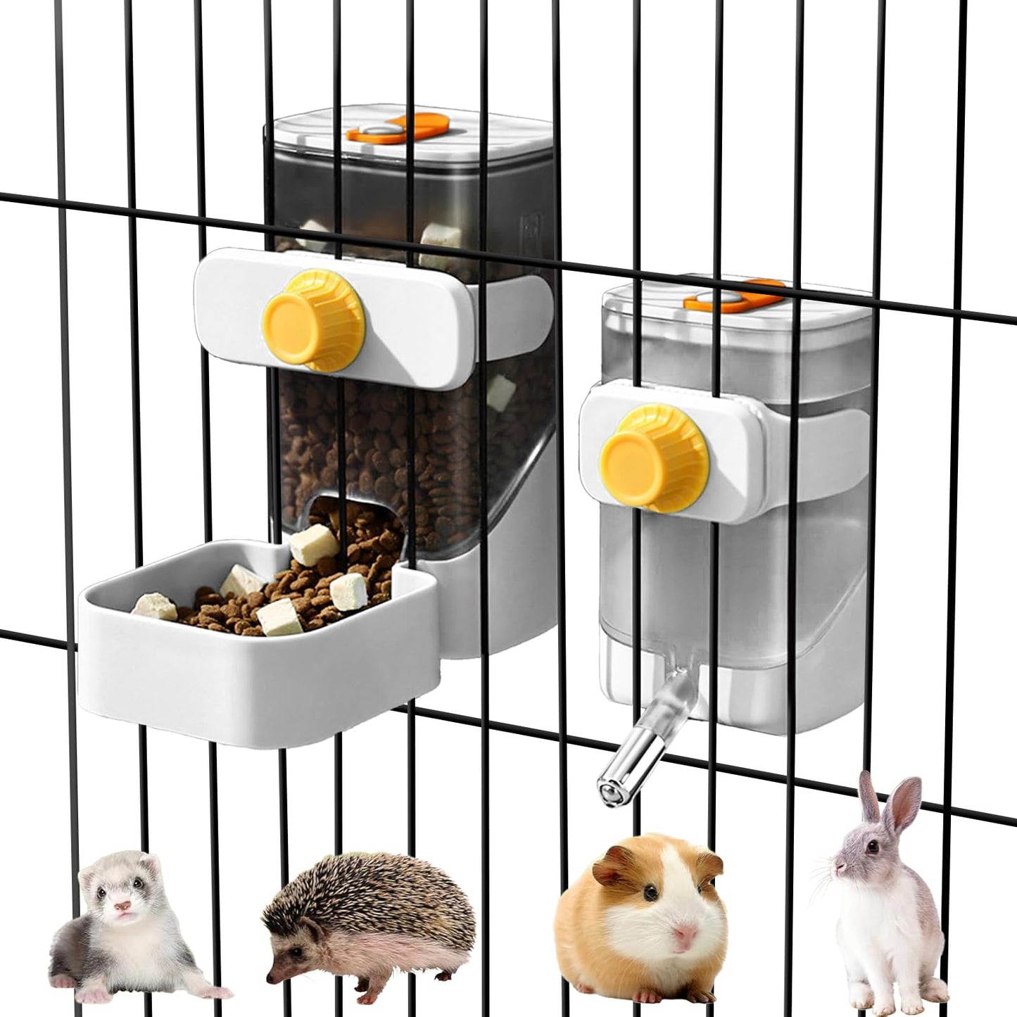 Rabbit Gravity Feeder & Water Dispenser Set for Small Pets