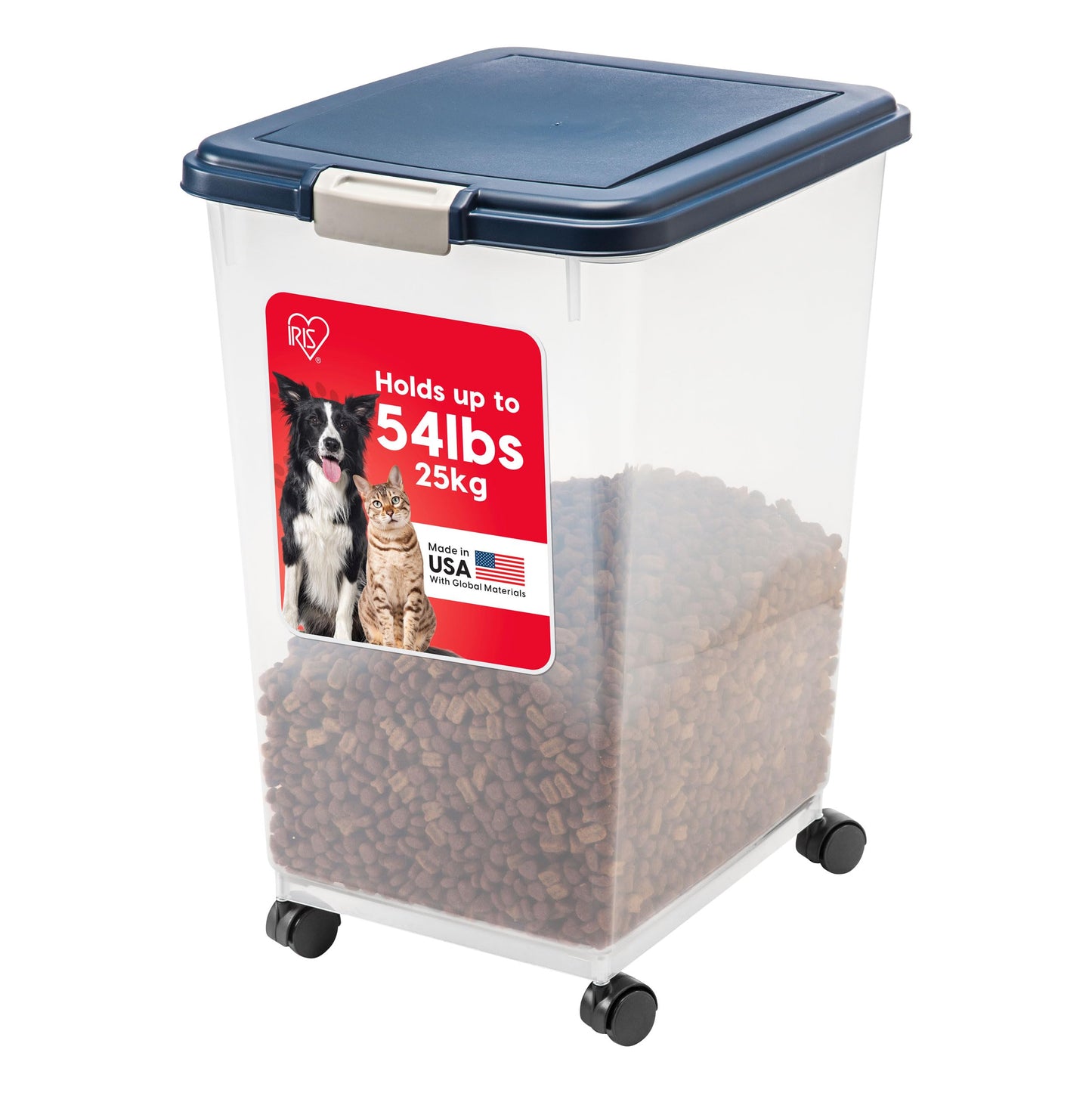 IRIS USA Airtight Pet Food Storage Container with Wheels