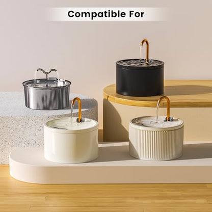 Ceramic Pet Water Fountain with Quiet Pump for Cats & Dogs
