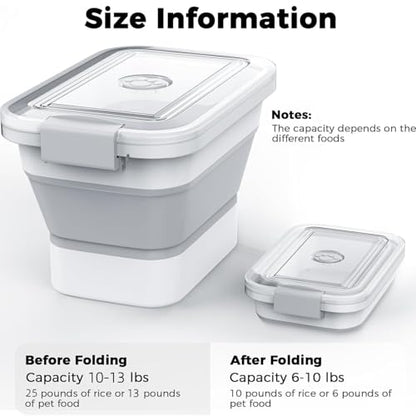 Collapsible Airtight Pet Food Storage Container Set