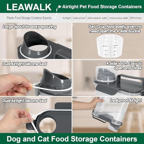 Airtight Pet Food Storage Container with Pour Spout