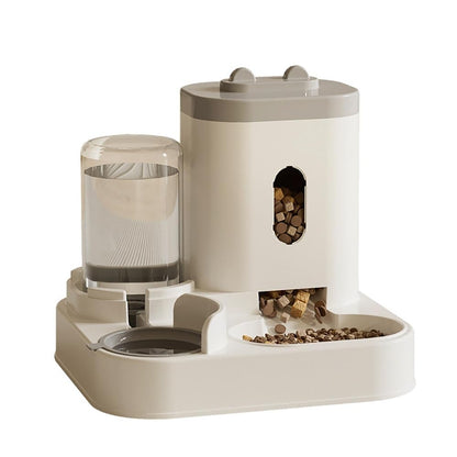 Feeding Device with Water Dispenser and Food Storage
