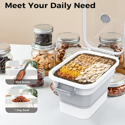 Collapsible Airtight Pet Food Storage Container Set