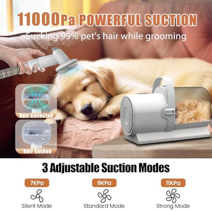 Low Noise Dog Grooming Vacuum Kit with Clipper