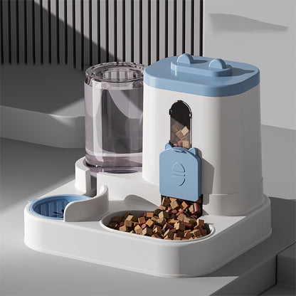 Feeding Device with Water Dispenser and Food Storage