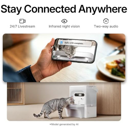 AI Smart Cat Water Fountain with Filterless Design