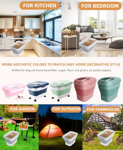 Collapsible Airtight Pet Food Storage Container Set