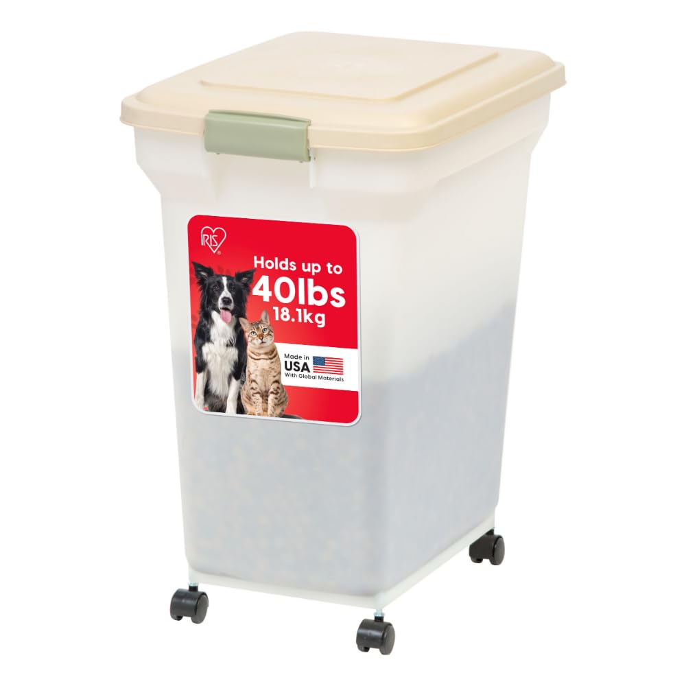 Airtight Pet Food Storage Container with Wheels