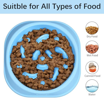 Slow Feeder Dog Bowl for Healthy Eating & Digestion