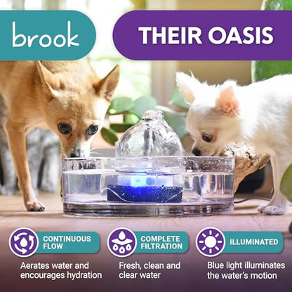 Glass Pet Water Fountain for Cats & Dogs