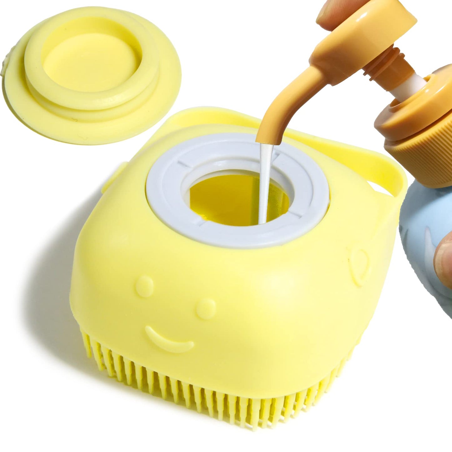 Silicone Pet Bath Brush with Shampoo Dispenser
