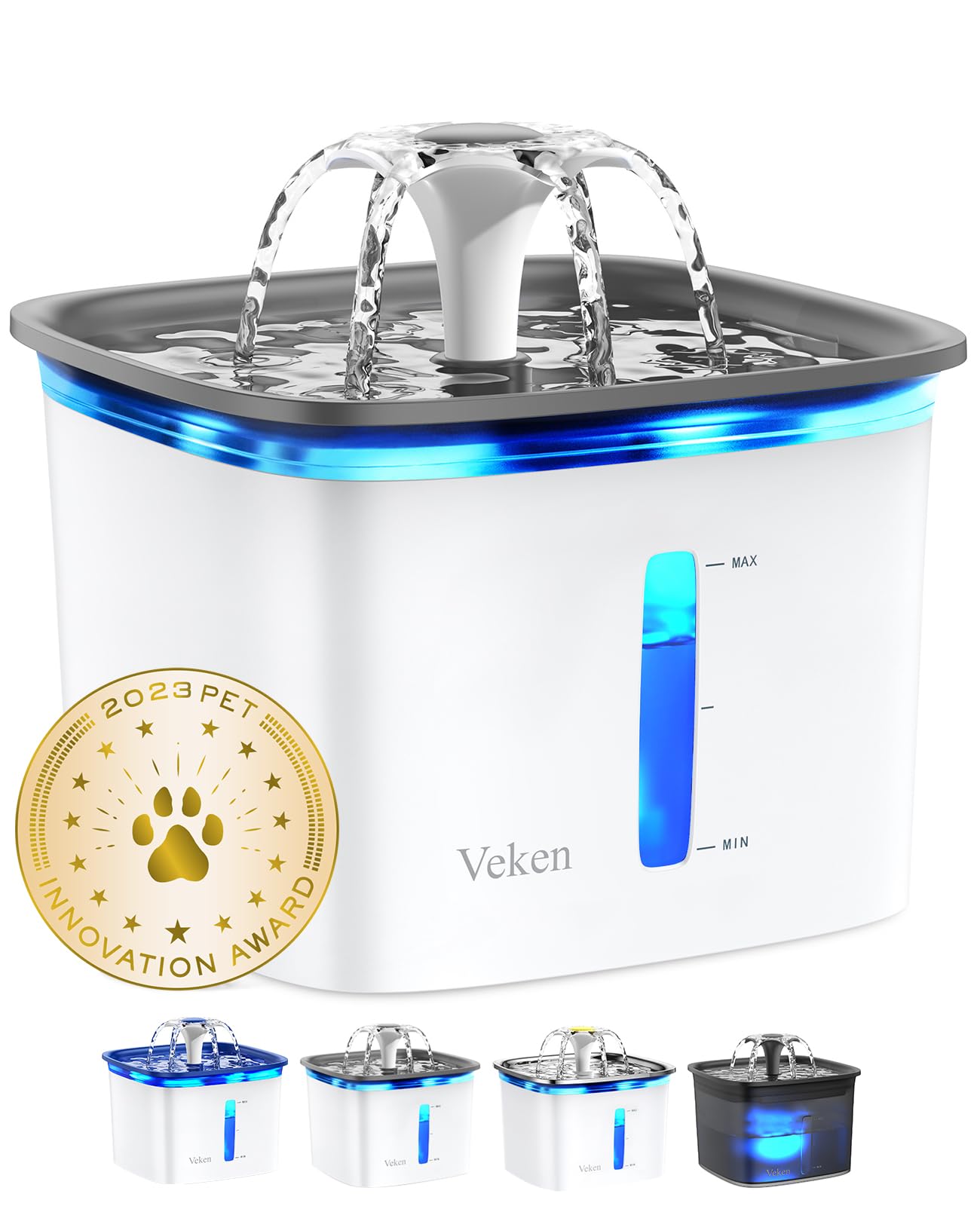 Veken Innovation Award Winner 95oz/2.8L Pet Fountain