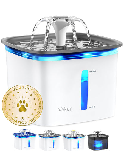 Veken Innovation Award Winner 95oz/2.8L Pet Fountain