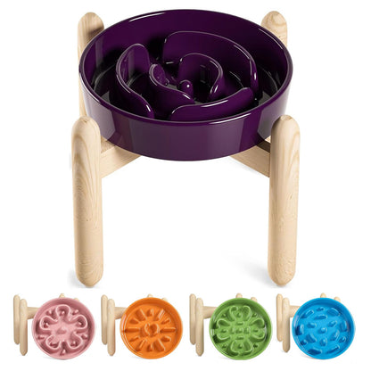 Ceramic Slow Feeder Bowl for Dogs & Small Pets