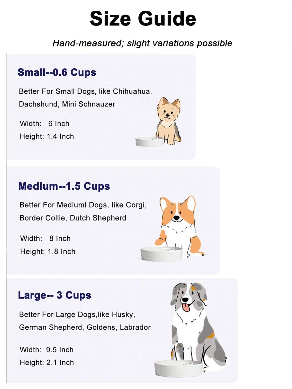 Ceramic Slow Feeder Bowl for Dogs & Small Pets