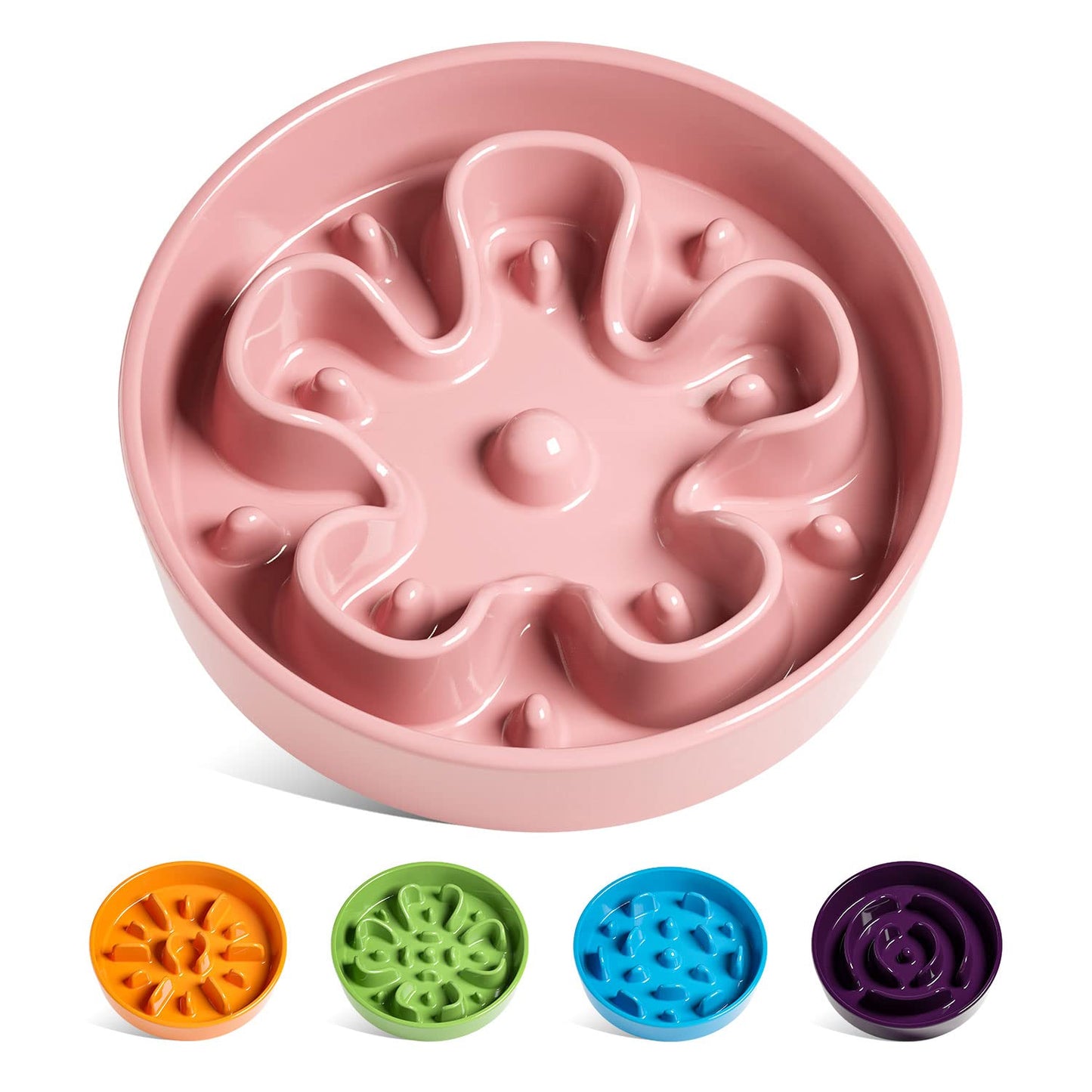 Ceramic Slow Feeder Bowl for Dogs & Small Pets