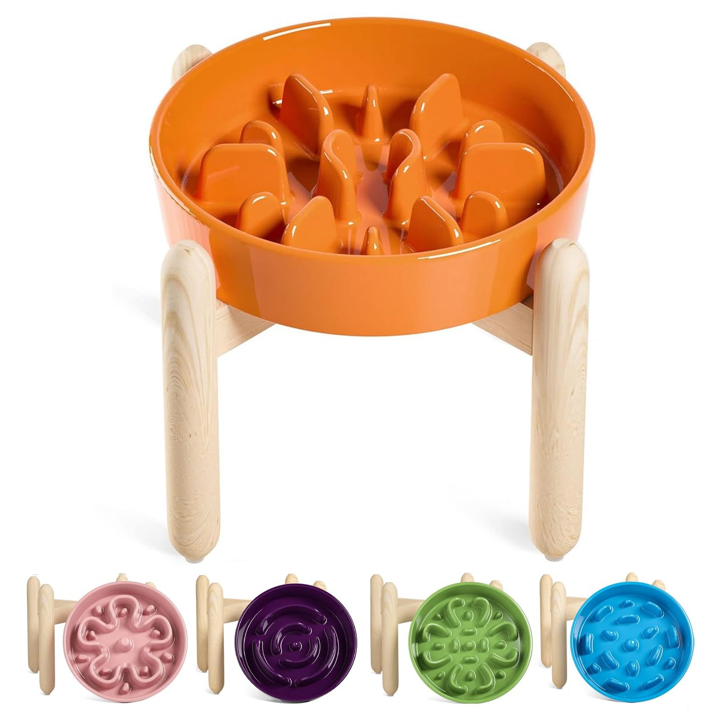 Ceramic Slow Feeder Bowl for Dogs & Small Pets
