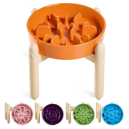 Ceramic Slow Feeder Bowl for Dogs & Small Pets