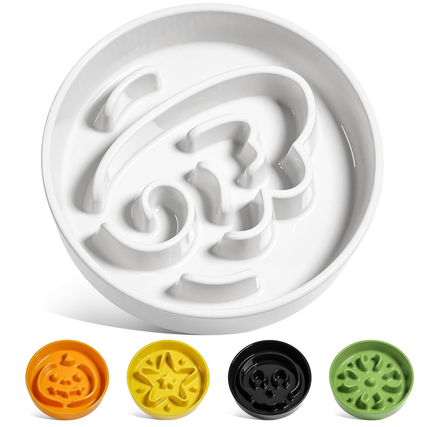 Ceramic Slow Feeder Bowl for Dogs & Small Pets