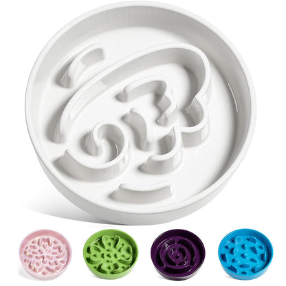 Ceramic Slow Feeder Bowl for Dogs & Small Pets