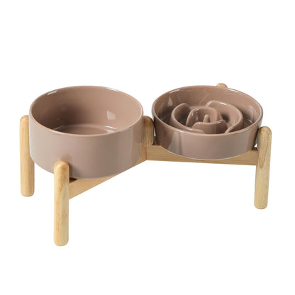 Ceramic Slow Feeder Bowl for Dogs & Cats