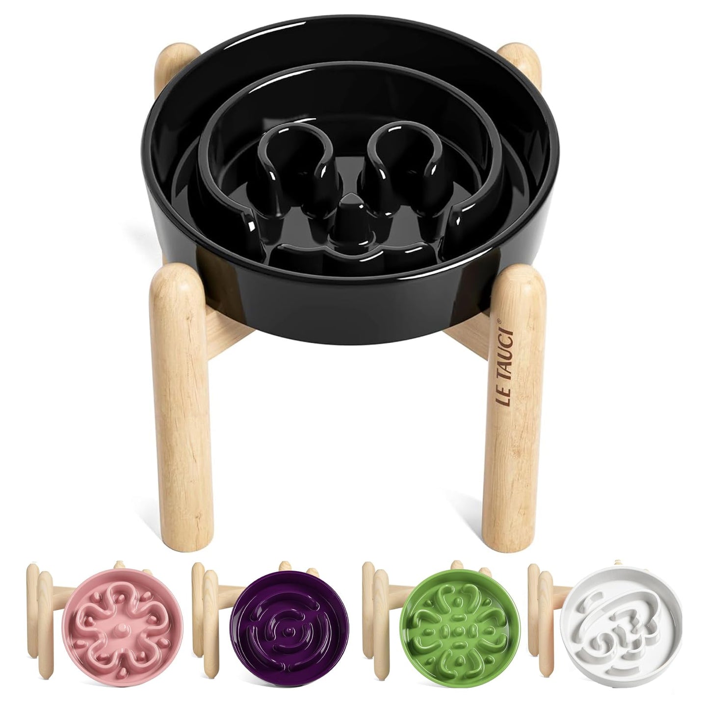 Ceramic Slow Feeder Bowl for Dogs & Small Pets
