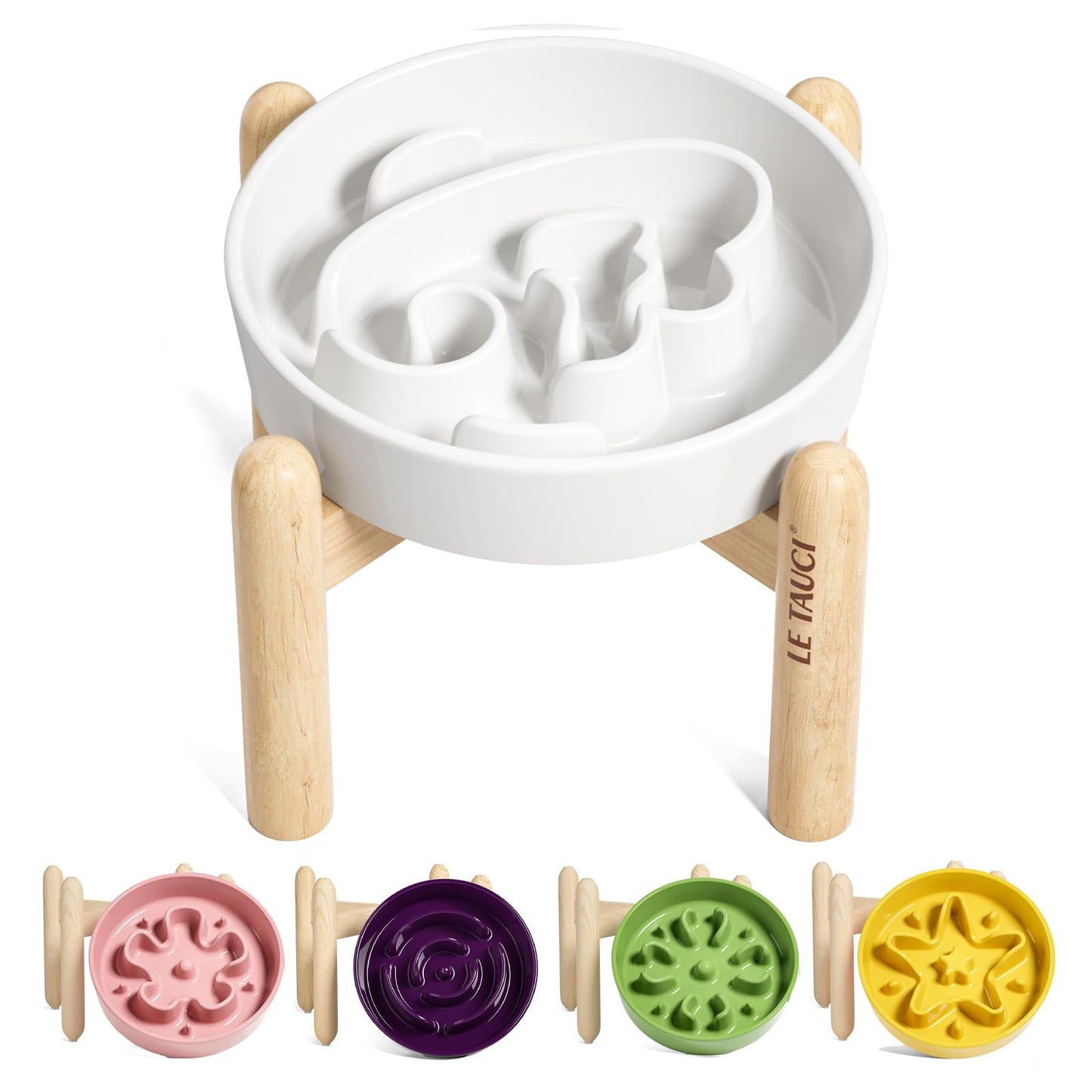 Ceramic Slow Feeder Bowl for Dogs & Small Pets