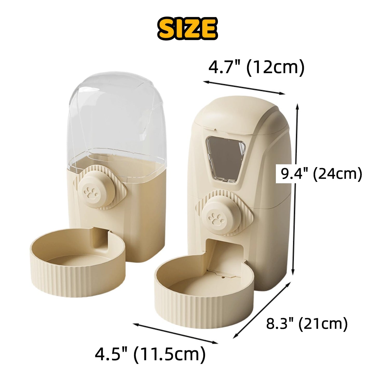 Automatic Gravity Feeder & Water Dispenser for Small Pets