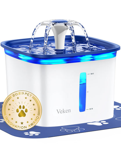 Veken Innovation Award Winner 95oz/2.8L Pet Fountain