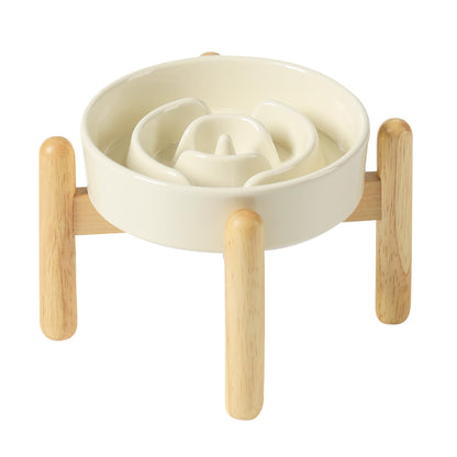 Ceramic Slow Feeder Bowl for Dogs & Cats