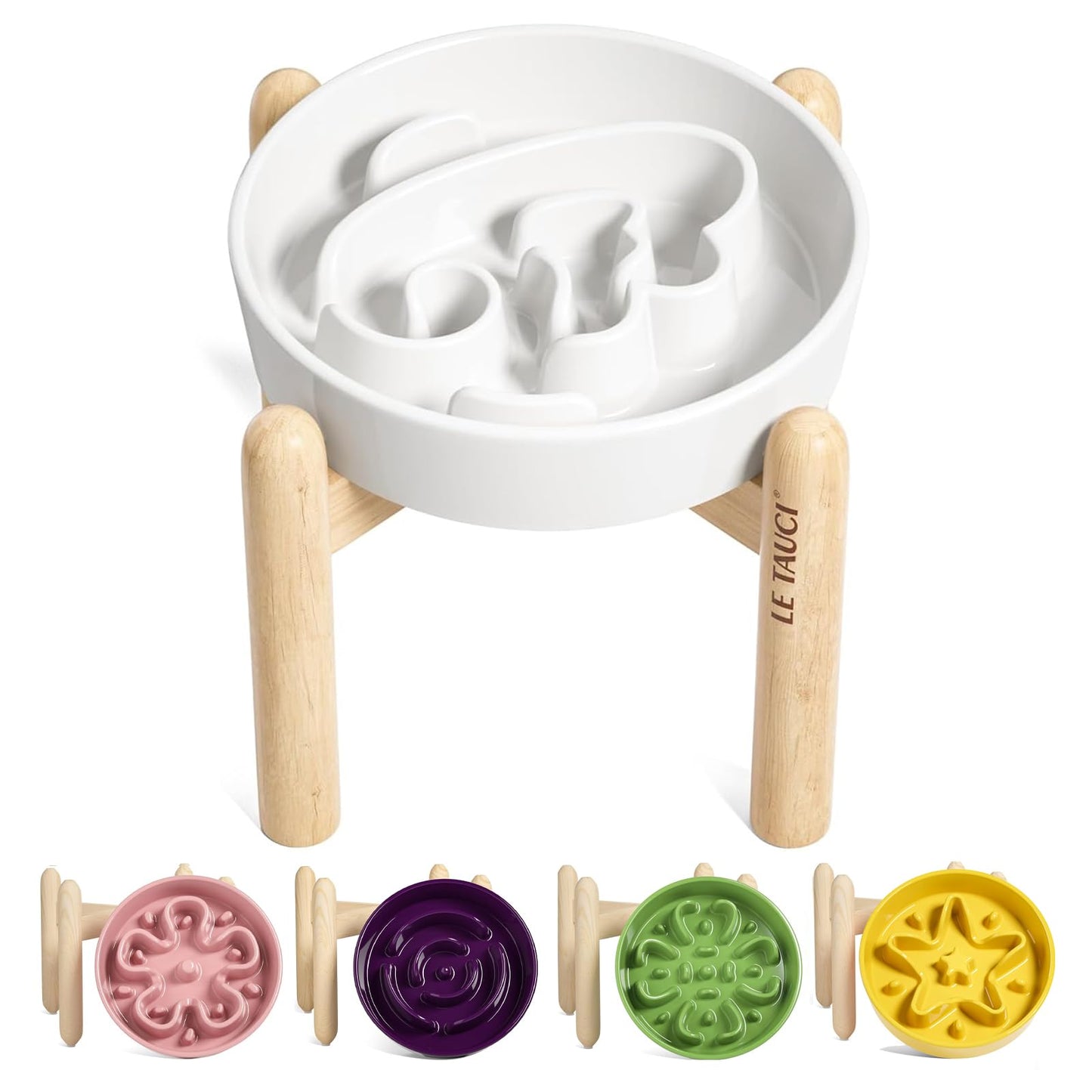 Ceramic Slow Feeder Bowl for Dogs & Small Pets