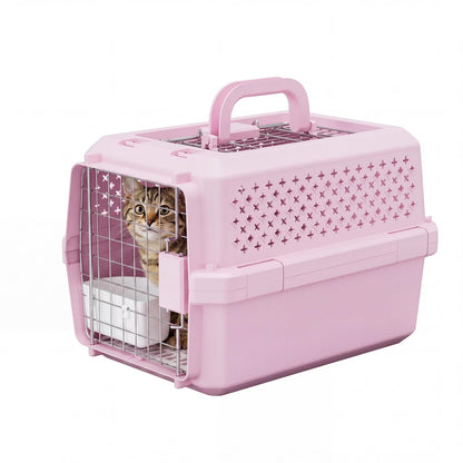 Rolling Hard Sided Pet Carrier with Wheels for Dogs & Cats