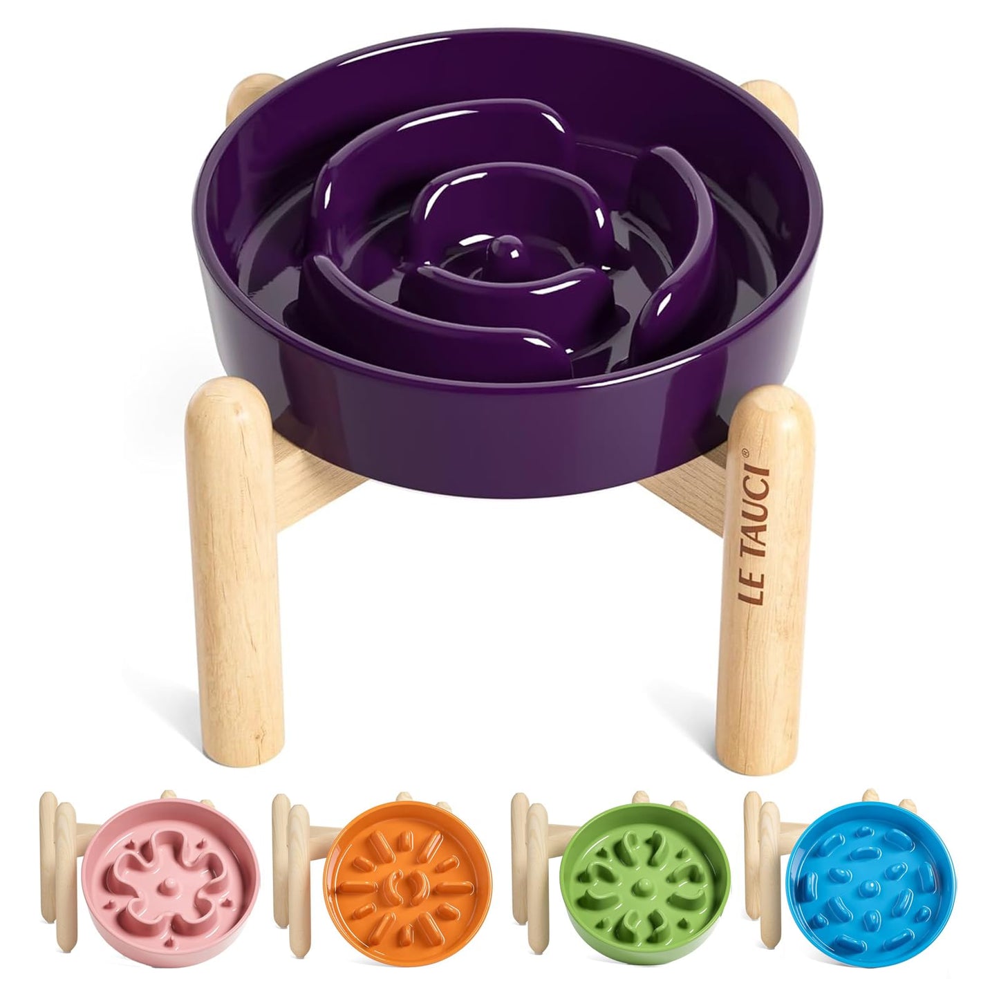 Ceramic Slow Feeder Bowl for Dogs & Small Pets