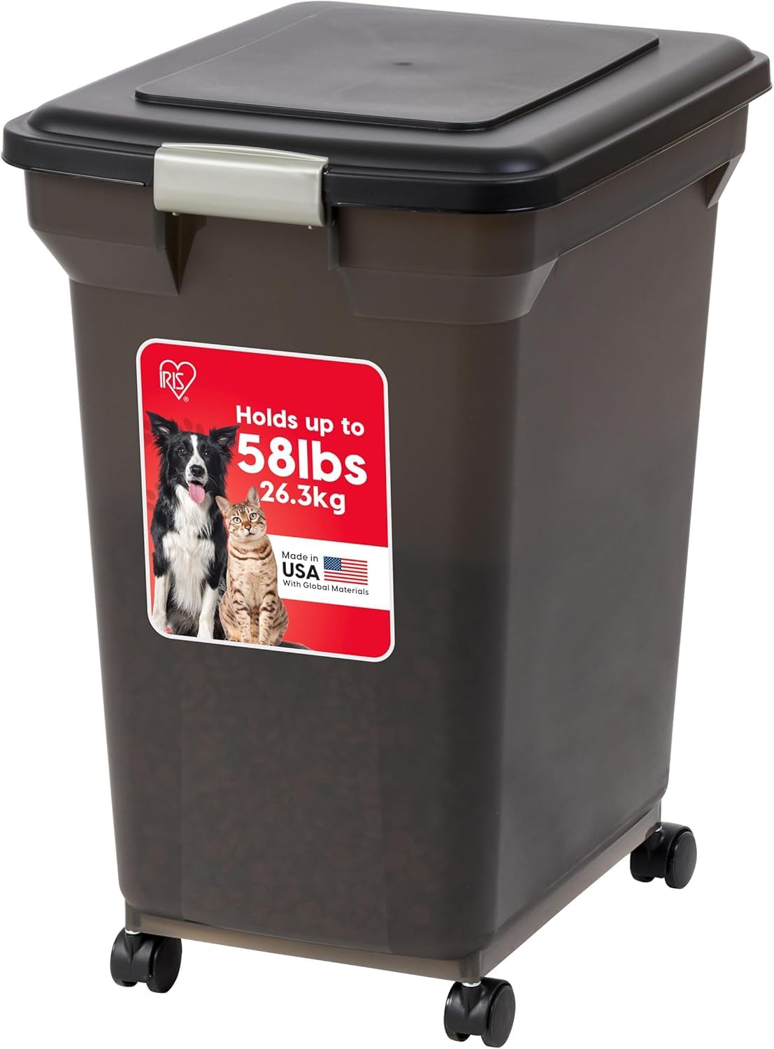 Airtight Pet Food Storage Container with Wheels