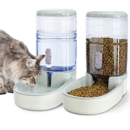 Gravity Pet Feeder & Water Dispenser Set for Dogs & Cats