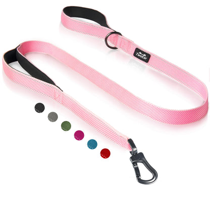 Reflective Dual Handle Dog Leash for Walking Control
