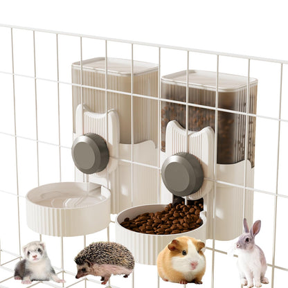 Rabbit Gravity Feeder & Water Dispenser Set for Small Pets