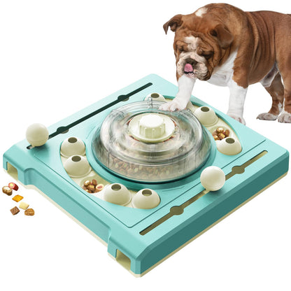 Two Level Rolling Dog Puzzle Feeder Toy