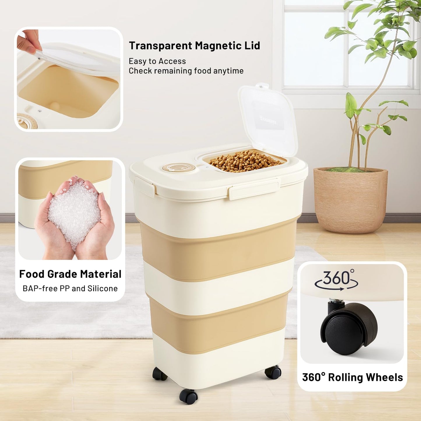 Large Airtight Dog Food Storage Container