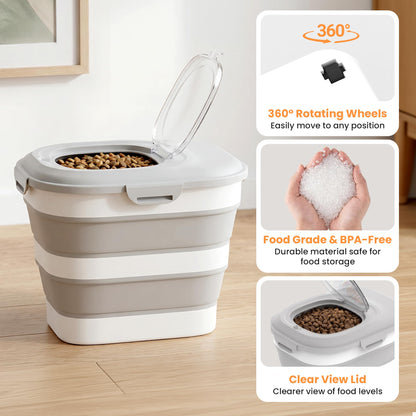 Wheeled Pet Food Storage Container for Dogs & Cats