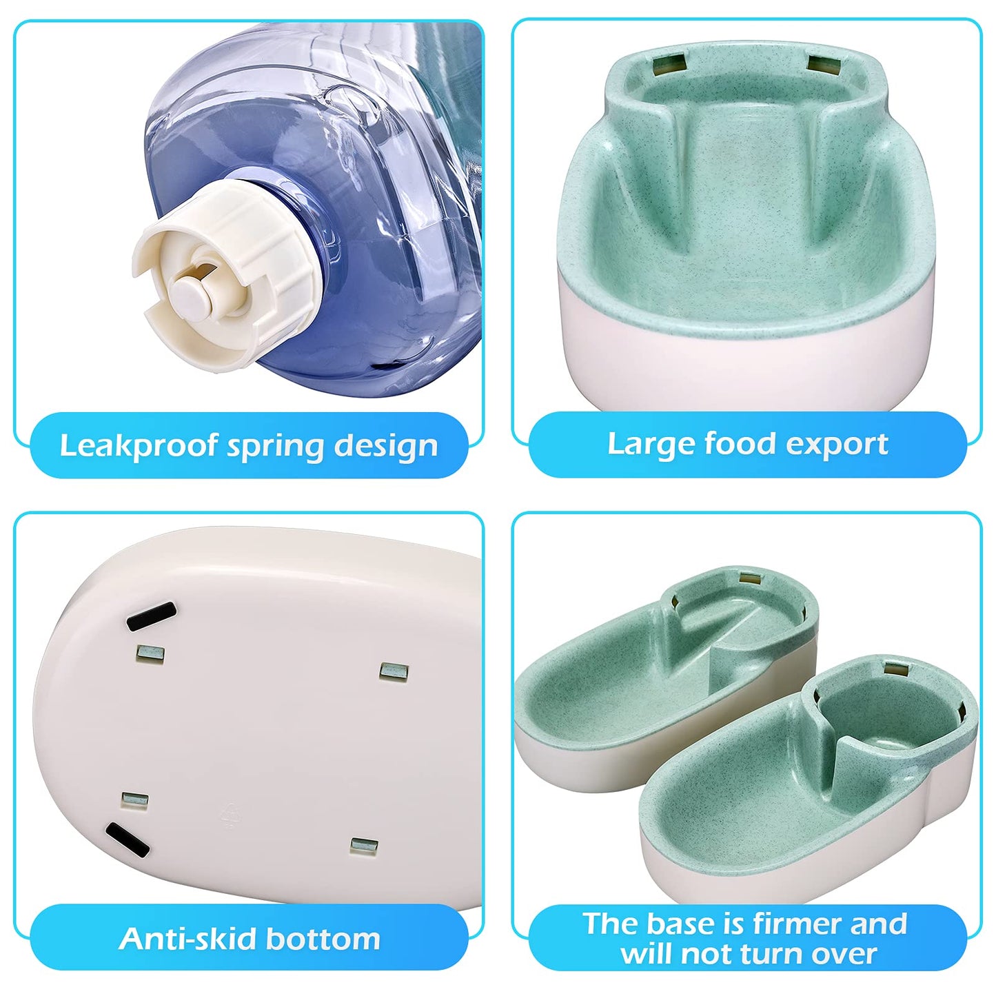 Gravity Pet Feeder & Water Dispenser Set for Dogs & Cats