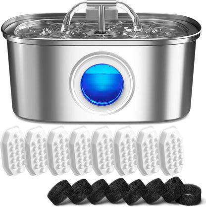 Rellaty Cat Water Fountain Stainless Steel