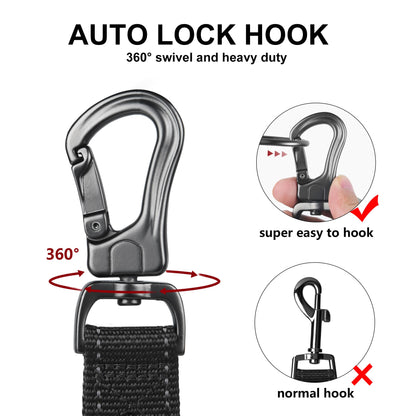Reflective Dual Handle Dog Leash for Walking Control