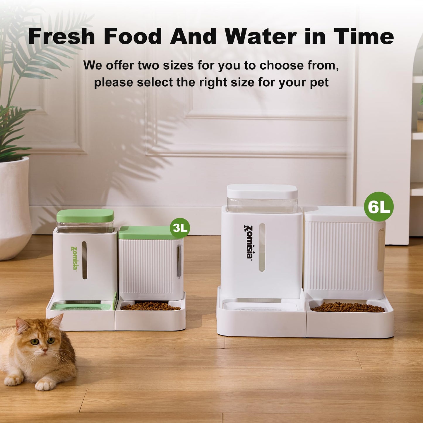 Gravity Pet Feeder & Water Dispenser Set