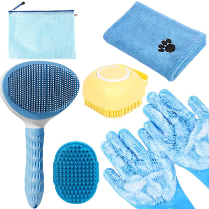 Dog Grooming Brush Kit for Healthy Coats