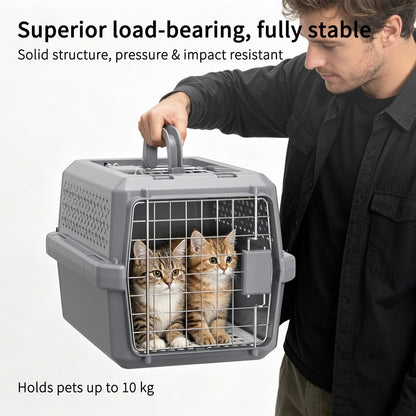 Rolling Hard Sided Pet Carrier with Wheels for Dogs & Cats