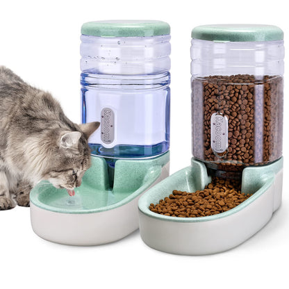 Gravity Pet Feeder & Water Dispenser Set for Dogs & Cats