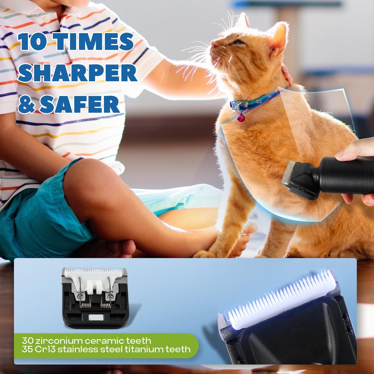 Low Noise Pet Grooming Clippers with Extra Blade