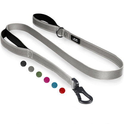 Reflective Dual Handle Dog Leash for Walking Control