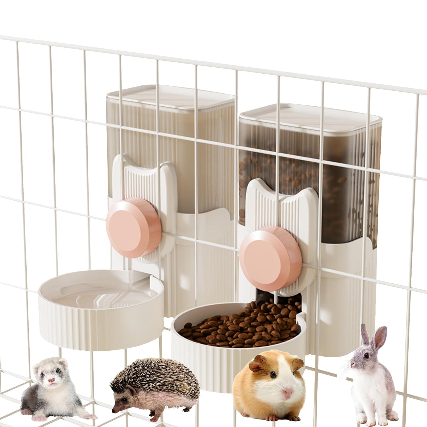 Rabbit Gravity Feeder & Water Dispenser Set for Small Pets